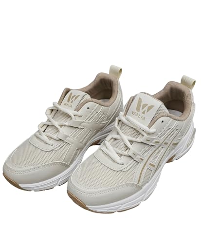 Athletic Running Shoes, Mesh Upper, White Sole, Cushioned Training Sneakers