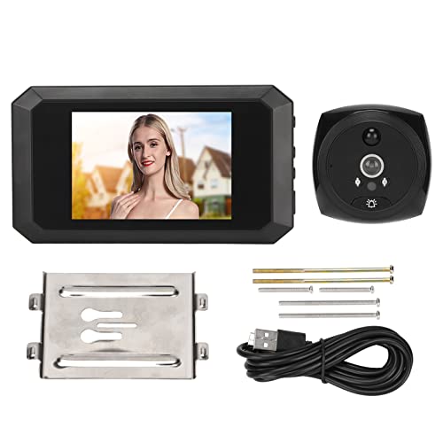 Cámara De Timbre Inalámbrico, Timbre Detector De Sensor De Movimiento PIR, Pantalla LCD De Alta...