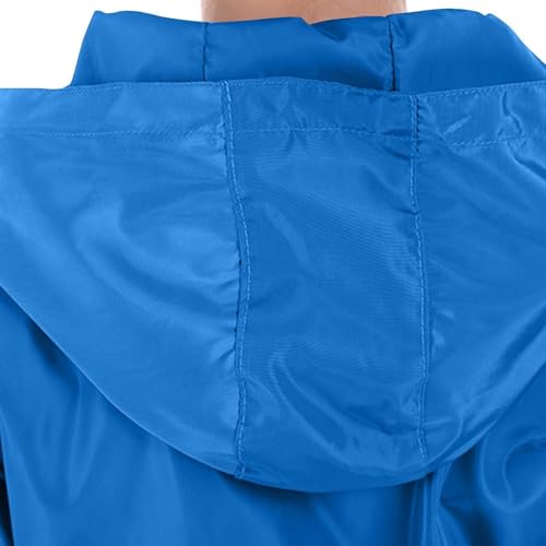 Kids Rain Jacket Youth Waterproof Hooded Raincoats for Boys Girls Lightweight Windbreaker Fall Removable Hood3