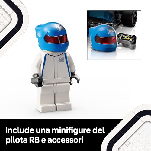 Speed Champions Auto da Corsa F1 Visa Cash App RB VCARB 01 Modello di Macchina da Collezione con Minifigure del Pilota di Formula 1, Regalo per Uomo, Donna e Adulti Fan dell'Automobilismo 77246 - Lego - Immagine 5