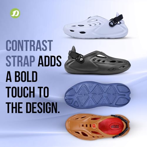 Image of DOCTOR EXTRA SOFT Men's Sports Extra Padding Casual Clogs /Sandals with Adjustable Back Strap for Adult| Comfortable & Lightweight| Stylish & Anti-Skid| Everyday Use Waterproof Mules Gents & Boys D-531