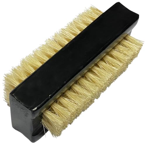 Wooden Nail Brush Cleaner with 100% Natural Boar Bristles Black