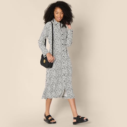 Robe mi-longue en jersey confortable pour affiner la silhouette coupe classique - 4