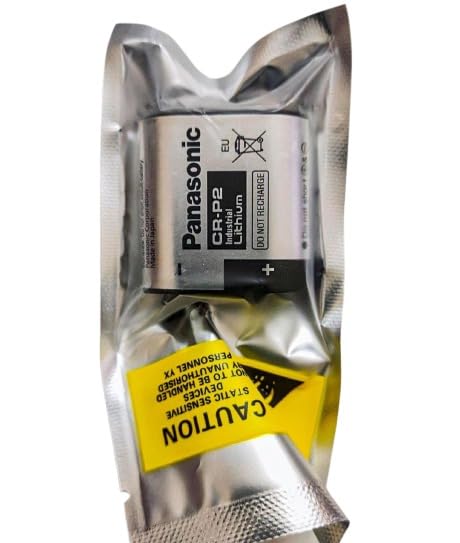 MICROUSB Compatible with Panasonic CR-P2 Black Silver Industrial Lithium Battery (Pack of 1)