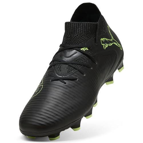 PUMA Future 8 Pro FG/AG Jr Chaussure de Football, Noir pétillant Vert Clair Terrain, 38 EU