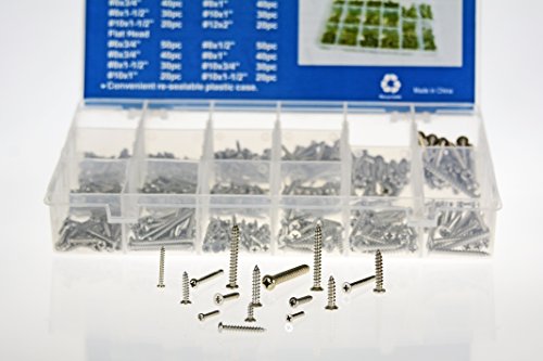 Juego de tornillos autorroscantes de acero inoxidable miniatura 5
