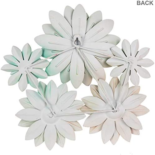 3D Metal Succulent Wall Decor - Multicolored Cluster , Hand Painted, Hanging Metal Flowers Wall Decor for Living Room, Bedroom, Kitchen, Bathroom - Flower Wall Art for Indoor & Outdoor Decor
