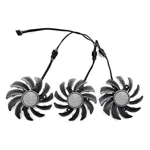 Rakstore T128010SU GA81S2U Graphics Card Cooling Fan Replacement for GIGABYTE RTX 3060 3060 Ti RX 6600 XT 6700 XT Gaming Quiet Cooler Fan (3 Pcs)