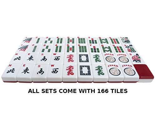 Set Mahjong clásico con caja de aluminio plateada miniatura 5