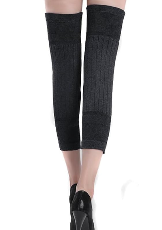 WKLOUYHE Knee Warmers Leg Warmers Men Women Thicken Lengthen Knee Pads Brace Support Knee Protector Winter Knee Brace Pad Leggings Support_Free Size,Pack Of 01 1