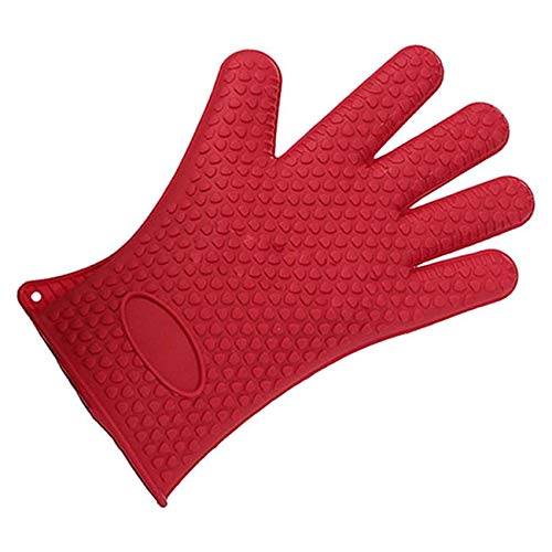 MagidealSilicone Waterproof Heat Hot Resistant Mitts Red
