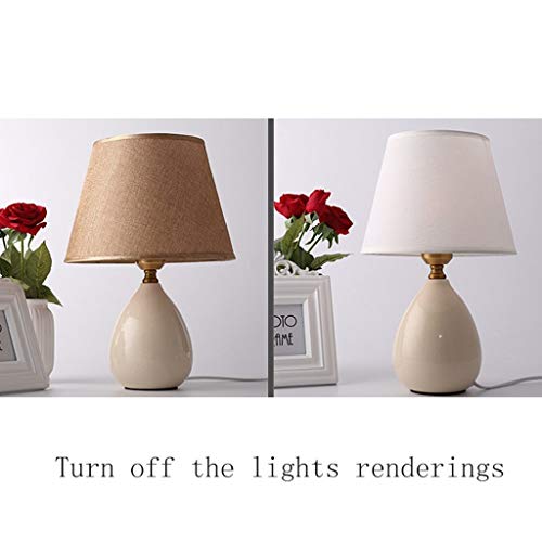 Lampe de table céramique crème pour éliminer la lumière agressive - 6