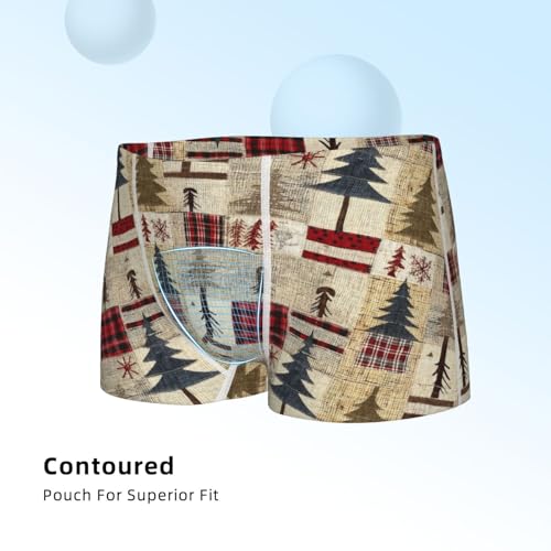 Boys' Cotton Boxer Brief Soft Underwear-Rustic Plaid Forest Lodge4