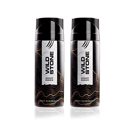 Wild Stone Night Rider Deodorants for Men, Body Spray Combo Pack of 2 (150ml each)