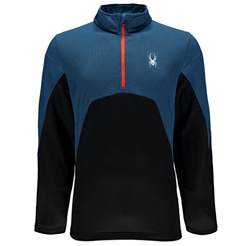 SPYDER Capitol Polaire pour Homme 1/2 Zip Rigide Visage en Polaire pour Femme Moyen French Blue/Black