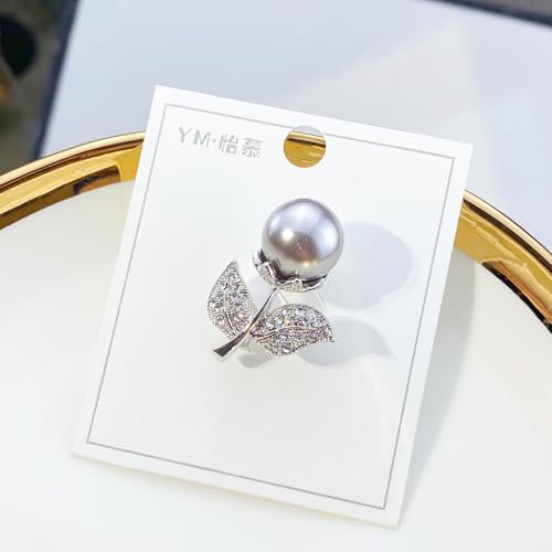 Image of Elegant Floral Brooch Pins for Women, Sweater Shawl Silk Cardigan Lapel Pins, Cardigan Jewelry Suit Shirt Accessory with Crystal CZ Flowers Brooches Pins for Women
