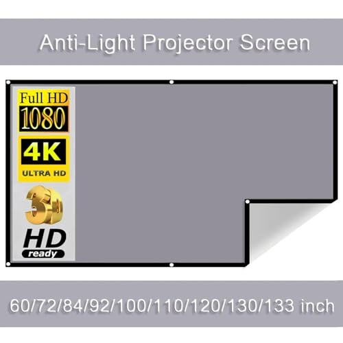 Pantalla portátil para proyector alta brillo 84 pulgadas miniatura 2