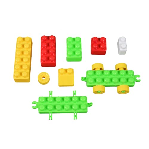 Image of Building Block Set with Storage Container. Fun DIY Toy for Kids |Educational & Creative Learning Toy | Puzzle Assembly Shapes | Durable, Multicolored. (Mega Block, 40, Piece)