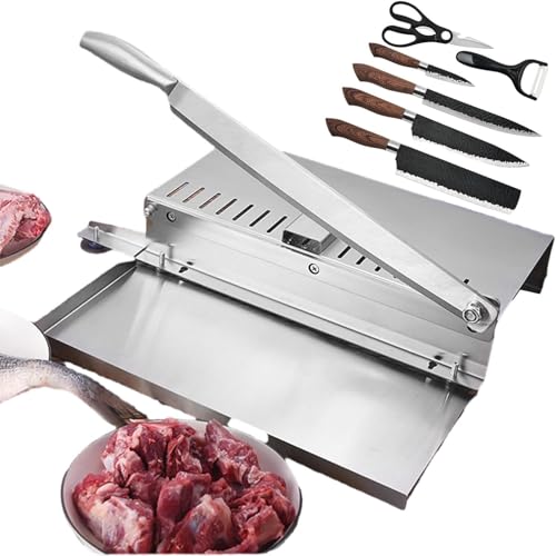 DMBBSAPBSH Cortadora de Fiambre, Cortafiambres Eléctrico, Cortador de Carne for Huesos con Juego de Cuchillos de 6 Piezas, Sierra for Huesos, Zona Frontal for Picar Huesos, Zona Trasera for rebanar