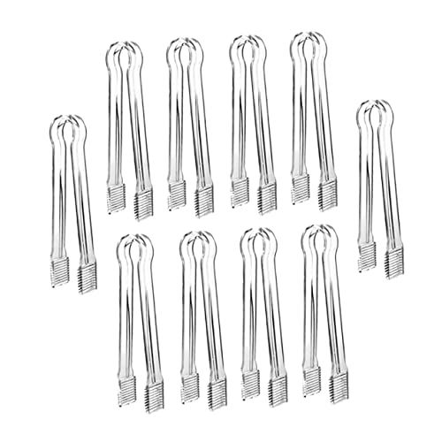 Alipis Ice Cube Tongs 10-pack for Large Ice Cubes Sugar Cubes Cocktails Whiskey Ice Tea Restaurant Food Clip