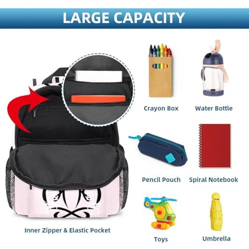 Sac à dos chats rose léger et ergonomique avec compartiments gourde