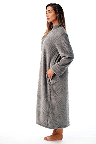 Image of Just Love Plush Zipper Lounger Solid Robe