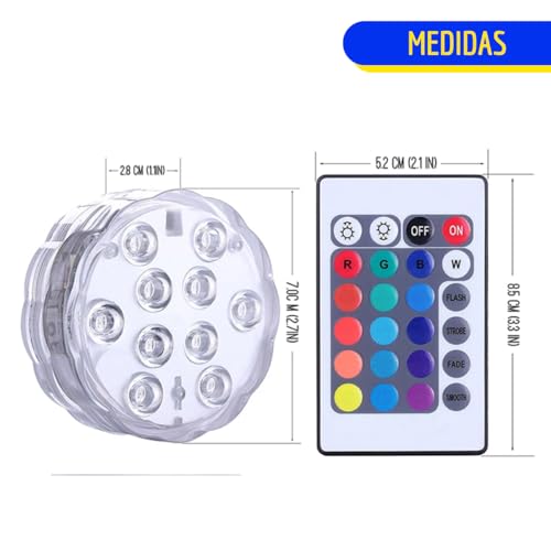 Luzes Led À Prova D'Agua Piscina Banheira Hidromassagem Luz de led Fixação Fácil e controle remoto