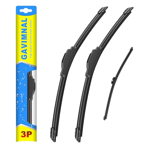 Image of Gavimnal Silicone Wiper Blades Replacement For Ford Expedition 2018-2025 | 22 inch+22 inch Front & 11 inch Rear, All-Weather, Streak-Free, OE-fit, Quiet, Easy One-Click Install