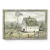   Wood-Print-Barn-Wall-Art-Cows-under-the-Windmill-Rural-Scene-Picture-Rustic-Farmhouse-Framed-Painting-Green-Countryside-Animal-Quiet-Artwork-Ready-to-Hang-for-Living-Room-Bedroom-Kitchen