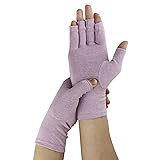 Jesata Guantes de compresión para artritis para hombres y mujeres | Guantes de dedo abierto para soporte de muñeca | Guantes de túnel carpiano para terapia de manos, aliviar el dolor de artritis, tela