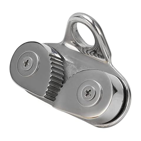 aqxreight Cam Cleat Fairlead,316 Stainless Steel Cam Cleat Rust Proof Fairlead Leading Ring Fit For Boat 3 to 15mm Rope Cover