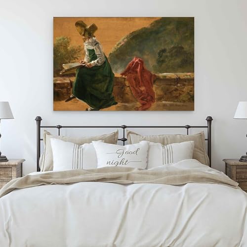 Tableau Dahl Romantisme Princesse Caroline Toile Décorative Murale 20x30cm