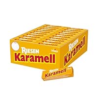 Für den extra langen Kaugenuss: Die Karamell RIESEN sorgen dank ihres vollen, aromatischen Geschmacks von feinstem Karamell für unvergleichliche Genussmomente Ein echter Klassiker: Die Karamell Bonbons werden nach einiger Zeit beim Kauen weich im Mun...