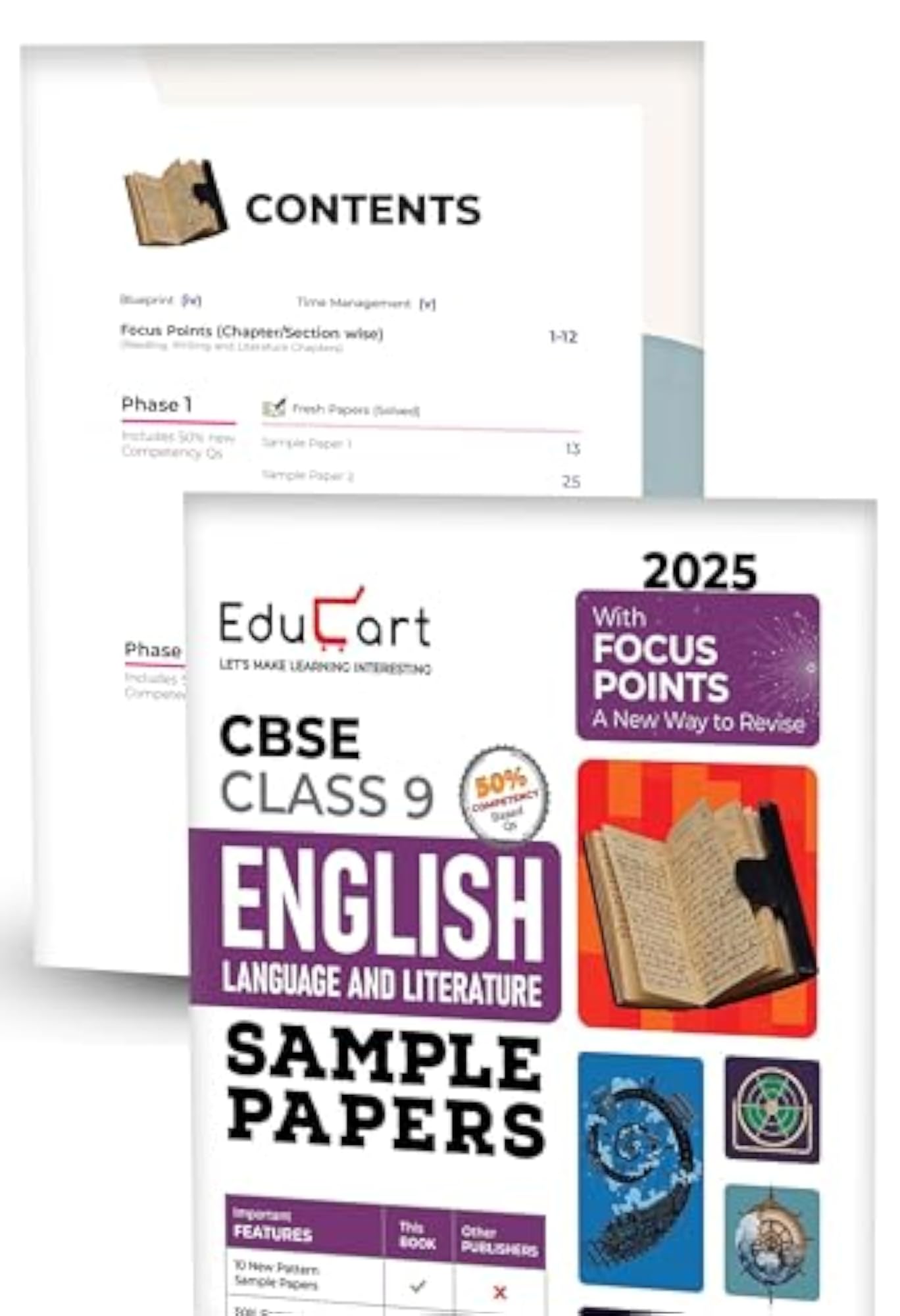 CBSE Class 9 Sample Papers Bundle 2024-25, Science, Maths, Social Science, English & Hindi A