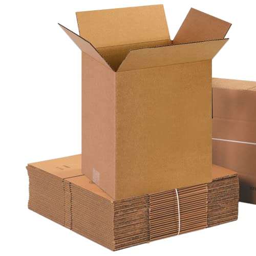 Image of BOX USA Shipping Boxes 13 inchL x 10 inchW x 15 inchH, 25-Pack Small Corrugated Cardboard Box for Shipping, Packaging, Moving, Storage Box for Home or Business, Strong Wholesale Bulk Boxes