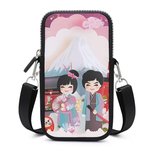 Sac bandoulière téléphone portable Le Japon femme pochette et portefeuille unisexe compact