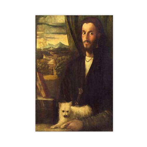 Cadeau esthetique portrait Leonardo Da Vinci sur toile decoration de bureau originale