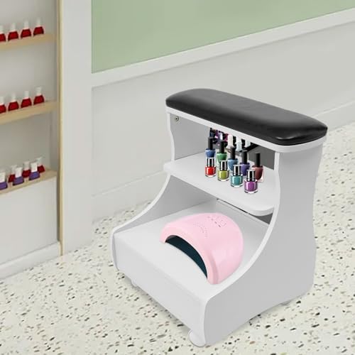 Taburete multifuncional con ruedas para spa de pies negro miniatura 4