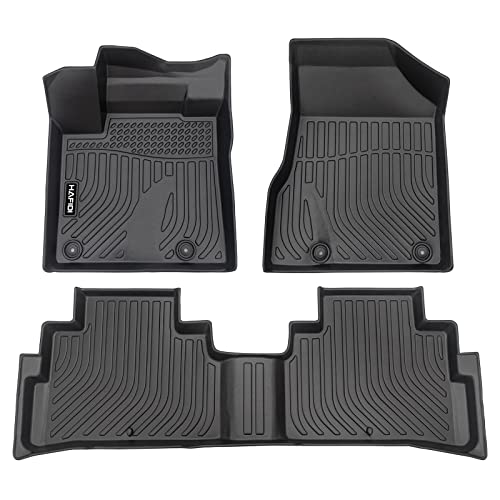 Hafidi Floor Mats Custom For Nissan Murano 2023 2022 2021 2020 2019 2018 2017.5 All Weather Protection Tpe Heavy Duty Non-Slip Automotive Floor Liners Fits Front& 2Nd Row Full Set Accessories, Black #TOP1