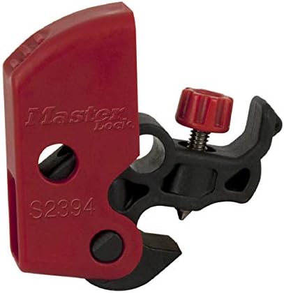 Master Lock Electrical S2394 Universal Miniature Circuit Breaker Lockout Device, Red & Black, 3.2 cm x 2.8 cm x 1.2 cm