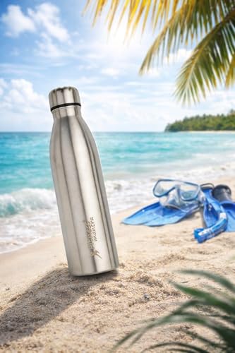 Image of Fitness Mantra Stainless Steel Water Bottle 1L | Reusable, Durable & Leak-Proof Bottle for Daily Use| 1 Piece|