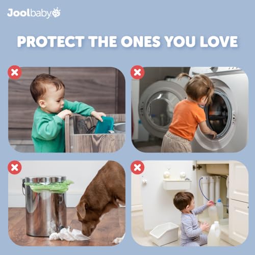 image for Jool Baby Products Child Safety Strap Locks (4 Pack) Baby Proof Cabine