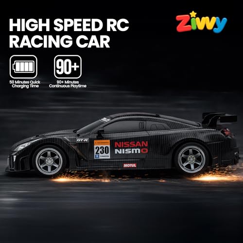Image of Big Drift Racing Car Silver | 2.4G RC Drift Vehicle with 100 m Range, Smoke Effect, Neon Lights & Music | Rechargeable Remote Control Racer | Best Gift for Boys & Girls 2 3 4 5 6 7 8+ Years