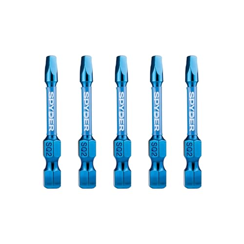 Spyder 2-Inch SQ2 Impact Driver Screwdriver Bit (20-Pack)
