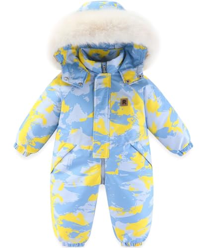JELEUON Baby Infant Boys Girls One-Piece Snowsuits Ski Suits Winter Windproof Coats Jackets Jumpsuits