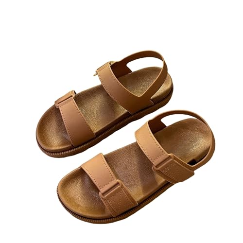 Women's Flat Sandals Adjustable Strap Low Flat Sandals Open Toe Slip On Shoes For Summer Outdoor Walking Casual Beach