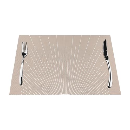 Sets de table géométriques pour repas en intérieur et extérieur