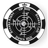 Prodigora SlopeMaster ProGreen Reader - Golf Ball Marker with High Precision Green Reading Aid Golf Accessories for Men Women (Black&Black)