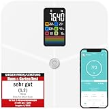 Fitleap Körperfettwaage mit Körperfettanalyse, digitale Bluetooth Personenwaage mit App-Funktion, Waage mit Körperzusammensetzungsfunktion