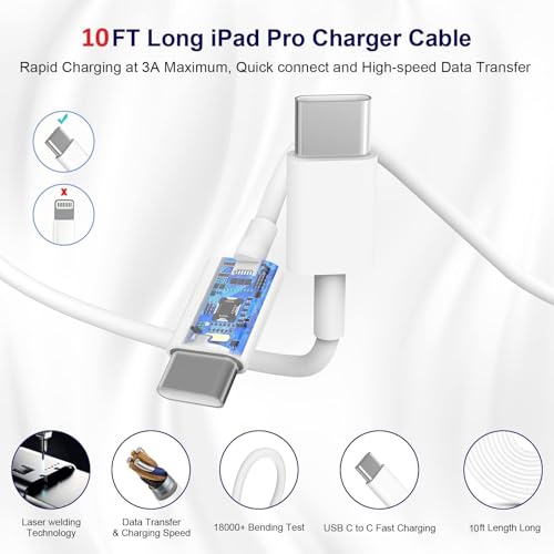 Image of [Apple MFi Certified] iPhone 17 16 15 Charger Fast Charging 10FT, 2 Pack 20W Type C Charger Fast Charging Block and 10 FT Long USB C Charge Cable Cord for iPhone 17 /17 Pro /17 Pro Max /16 15 Pro Max